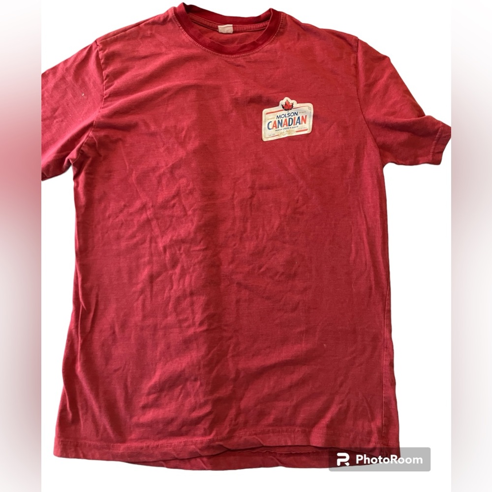 Molson Canadian Vintage T-Shirt, Red, See Measurements for Size